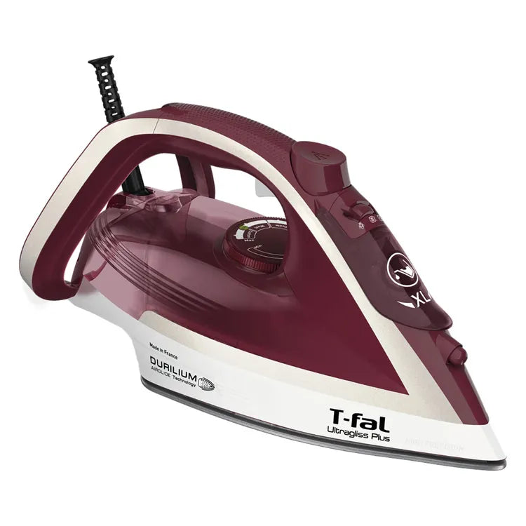 Plancha de Vapor T-Fal Ultragliss Plus – 1800W / Suela Durilium Airglide / Vinotinto