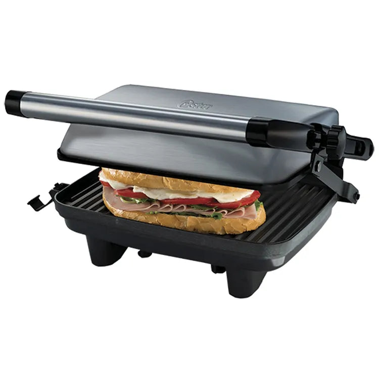 Sanduchera grill 2Puestos OSTER CKSTPA2880 Plateado