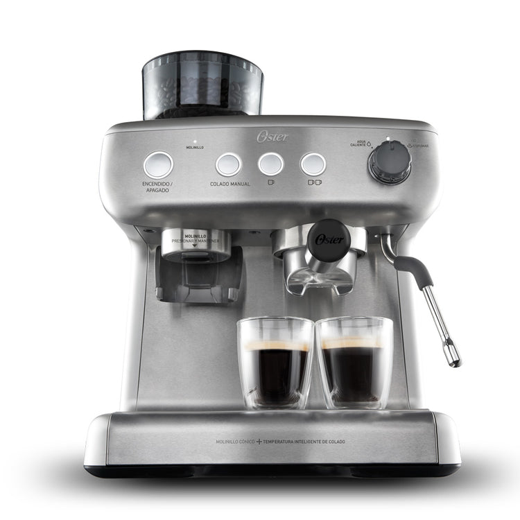 Cafetera Expreso OSTER con Molino Integrado BVSTEM7300 Plateado