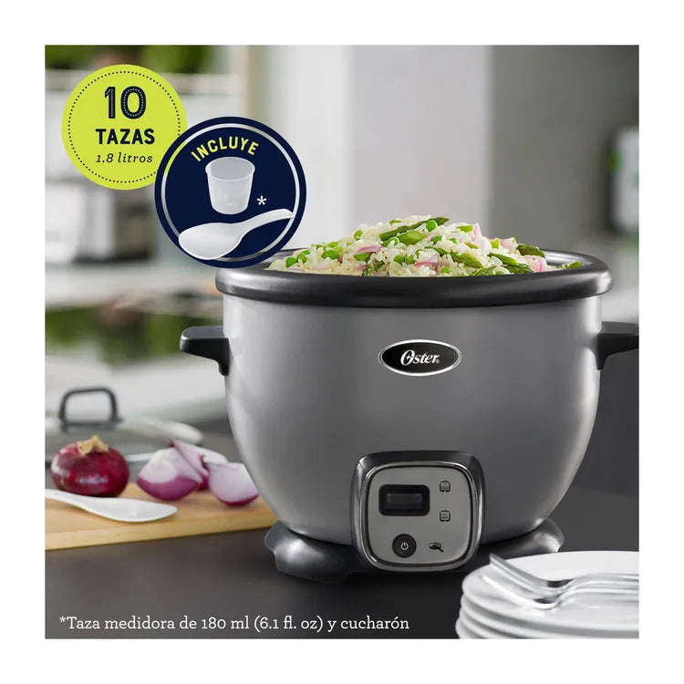 Olla Arrocera OSTER 10 Tazas 2117861 Multiusos Plateado