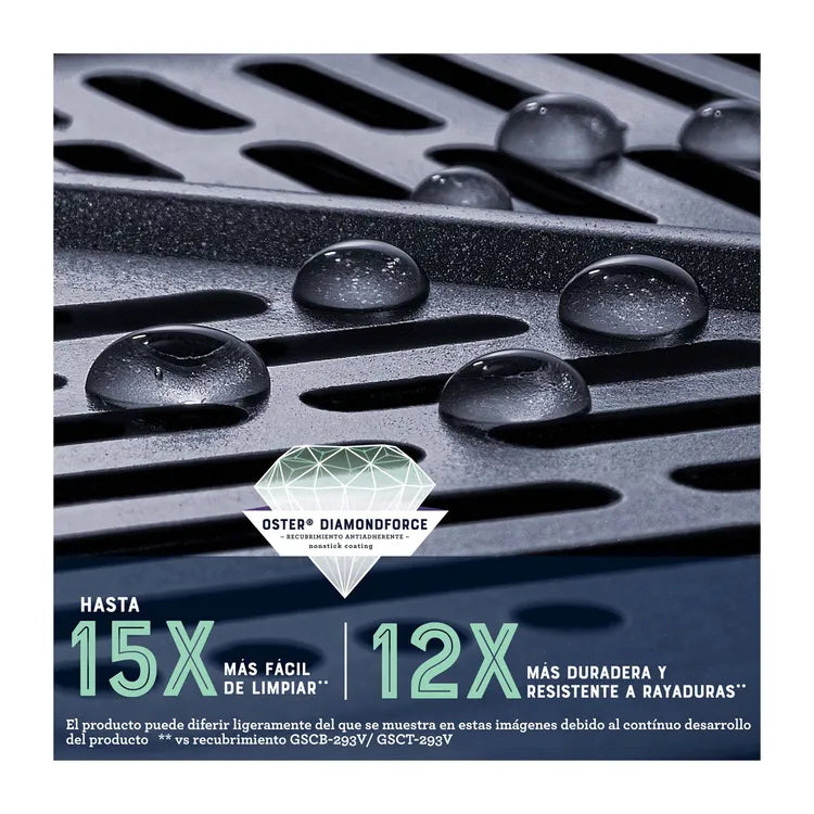 Freidora de Aire OSTER Digital con Diamond Force Extra grande 9Litros CKSTAF90D Plateado