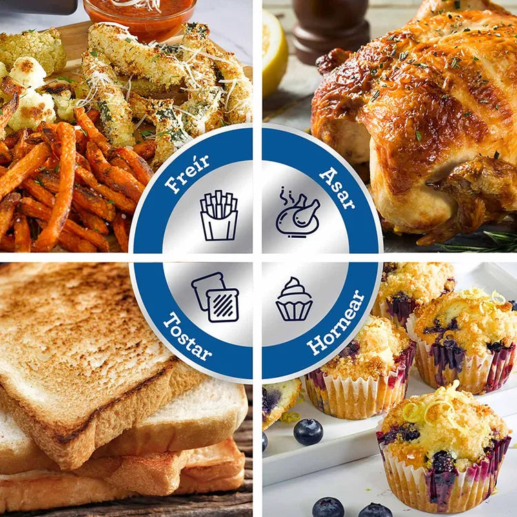 Horno Tostador OSTER 2177237 42 L con Freidora de Aire Plateado