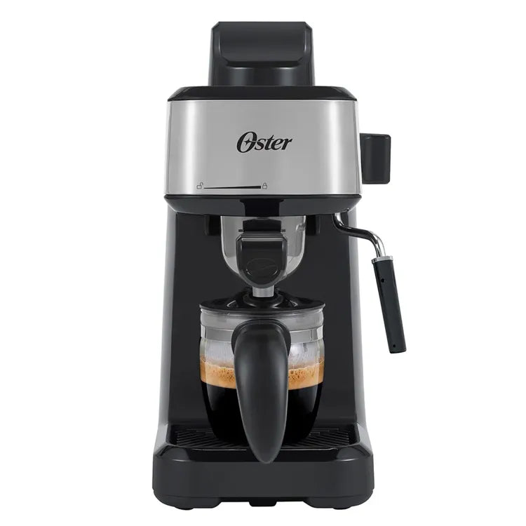 Cafetera Expreso Oster® de Vapor para Espresso y Cappuccino Negra