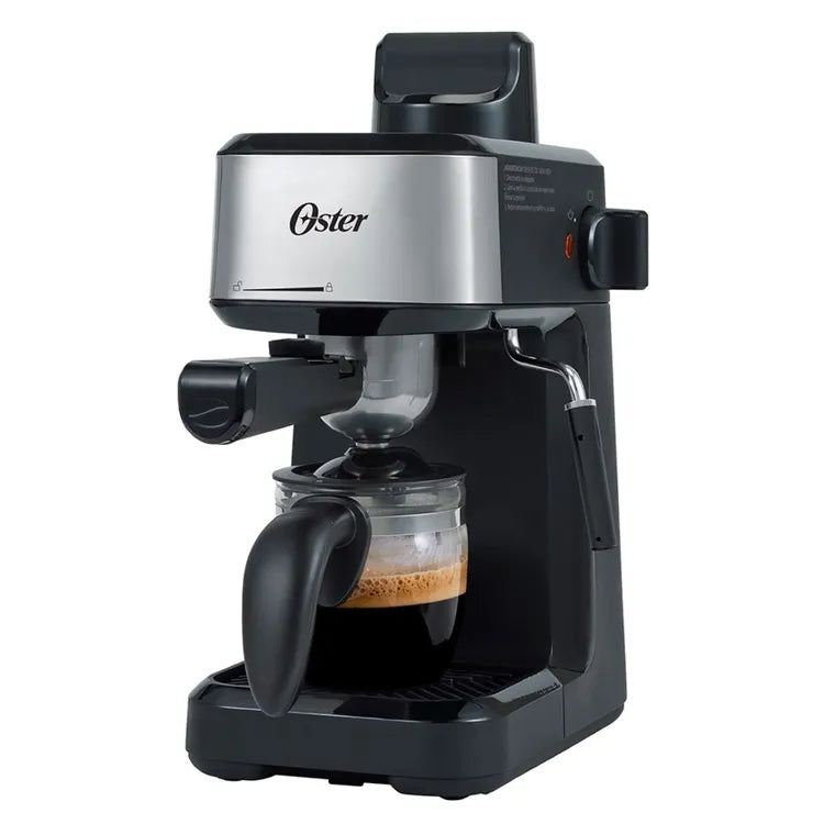 Cafetera Expreso Oster® de Vapor para Espresso y Cappuccino Negra