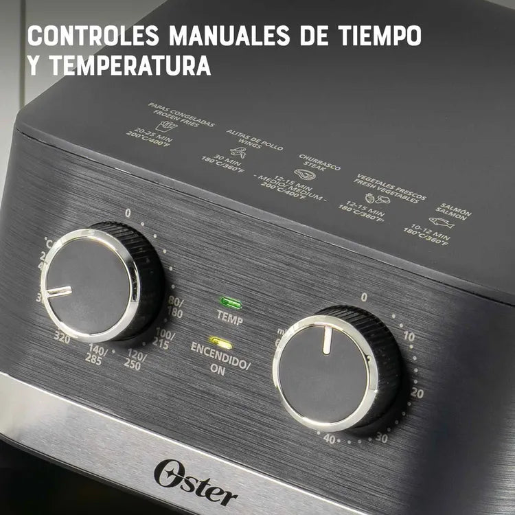 Freidora de aire OSTER 4Lts Manual DiamondForce Negra