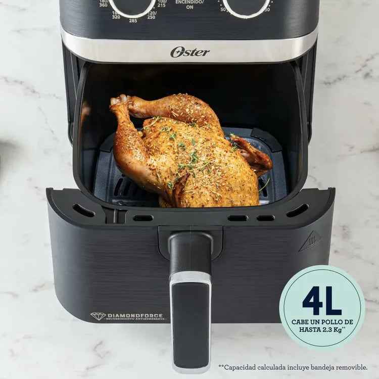Freidora de aire OSTER 4Lts Manual DiamondForce Negra