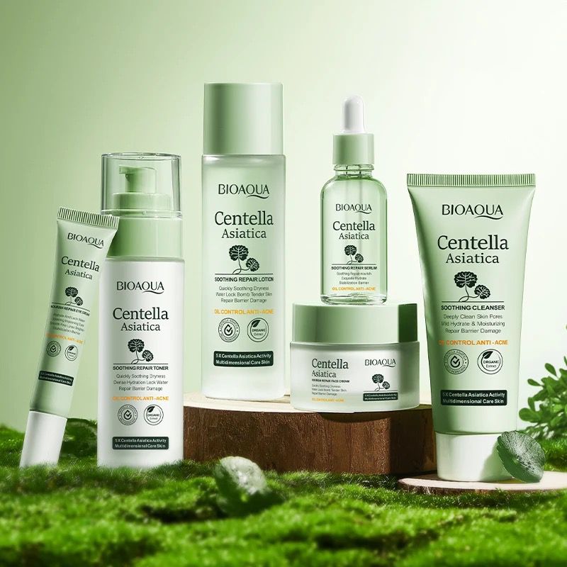 Kit de Lujo Bioaqua Centella Asiática – Rutina Facial Completa x 6 Productos 🌿✨