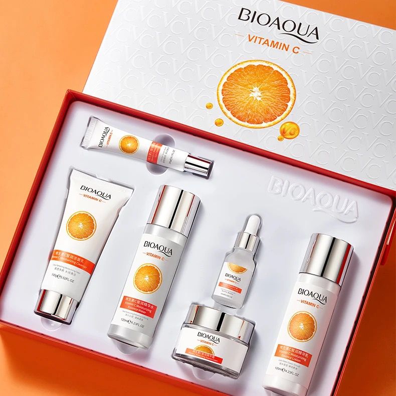 Kit X6 Rutina Facial de Vitamina C Bioaqua — Luminosidad, Firmeza y Juventud para tu Piel