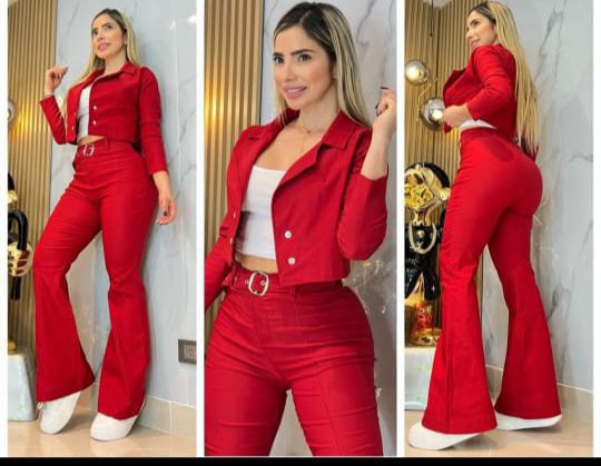 Conjunto de 3 Piezas con Bota Ancha para Dama – Ref. 1858