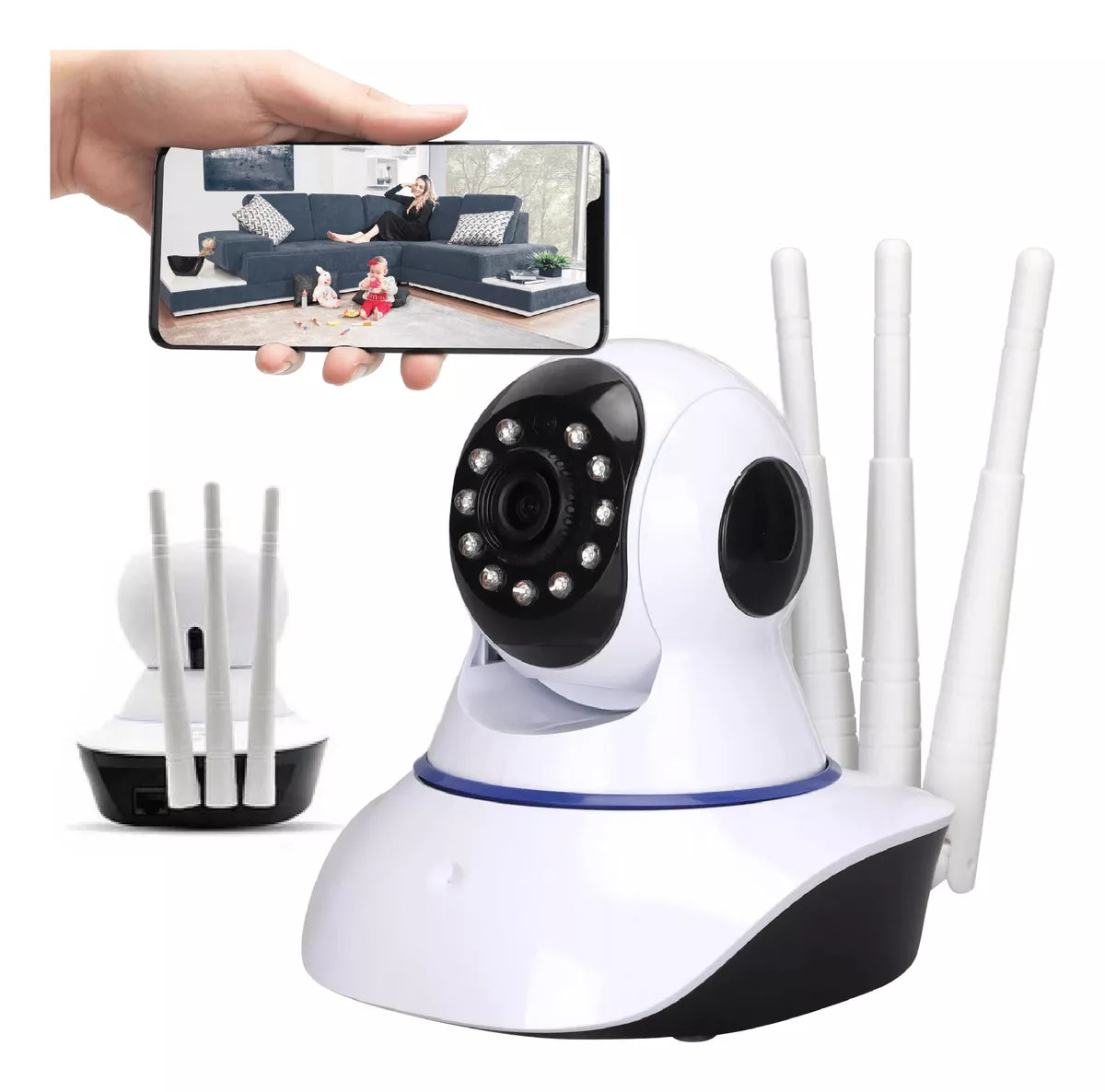 Cámara de Seguridad IP Wi-Fi 3 Antenas – Full HD 1080P