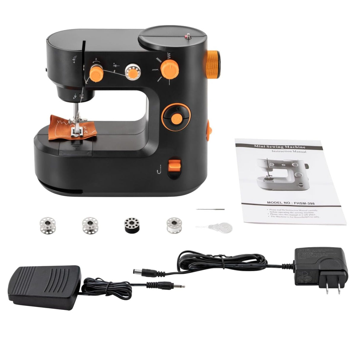 Máquina de Coser Negra Eléctrica FHSM-398 – Práctica, Compacta y Fácil de Usar