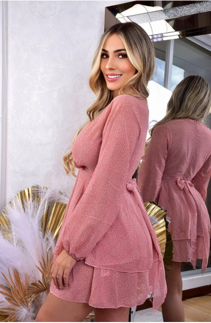 Vestido en Seda Manga Larga – Elegancia que enamora ✨