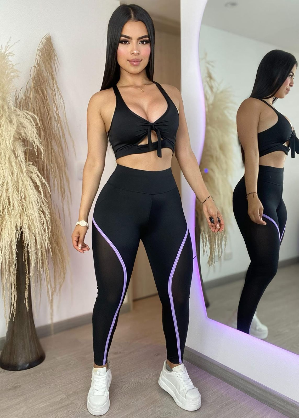 Conjunto Leggings con Rayas KS002