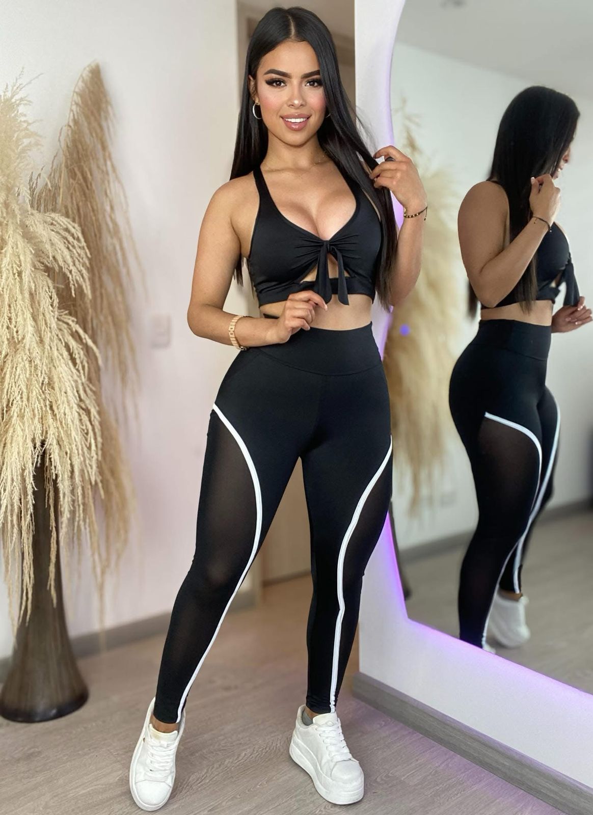 Conjunto Leggings con Rayas KS002