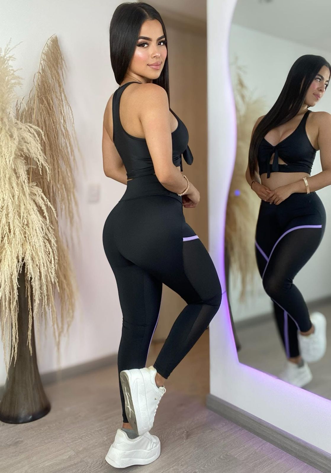 Conjunto Leggings con Rayas KS002