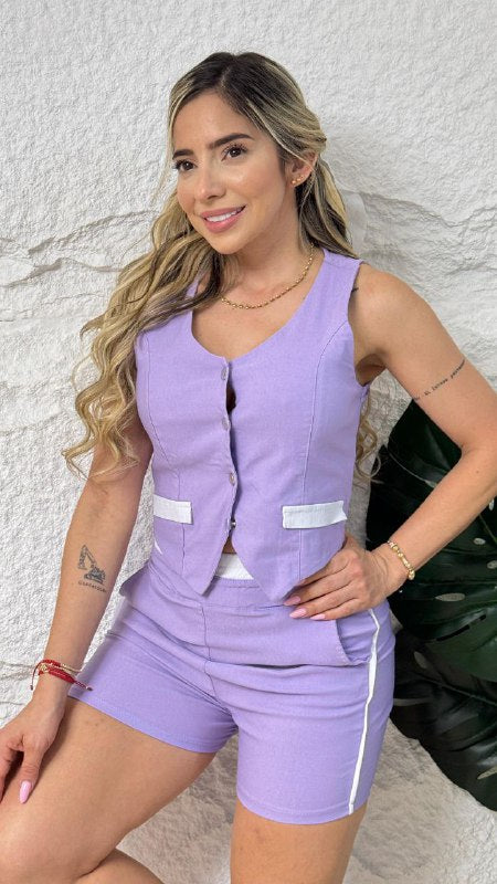 Conjunto 2 Prendas Short y Chaleco – Ref. 2166