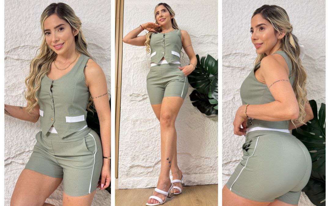 Conjunto 2 Prendas Short y Chaleco – Ref. 2166