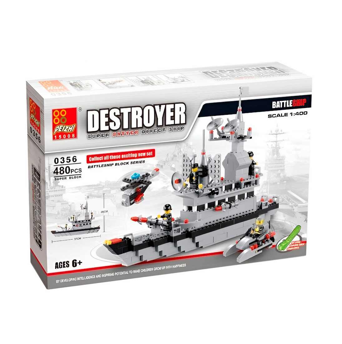 🚢 Barco Militar Destructor de Construcción – Misión Naval en Alta Mar 🚁