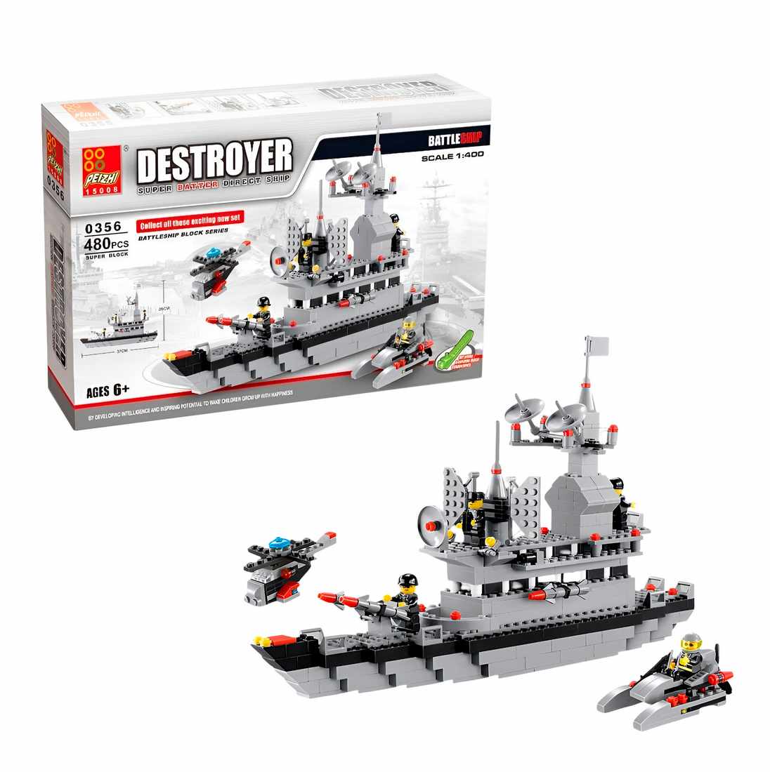 🚢 Barco Militar Destructor de Construcción – Misión Naval en Alta Mar 🚁