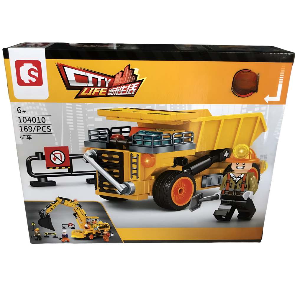 🚧 Retroexcavadora City Life – Set de Construcción 4 en 1 🏗️