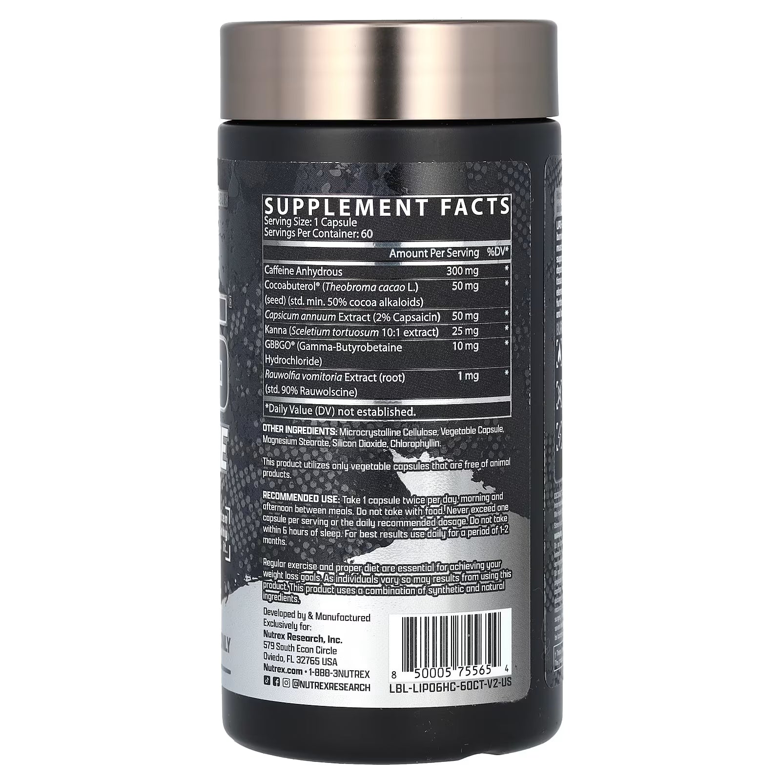 Lipo-6 Hardcore – Termogénico Avanzado para Definición y Energía