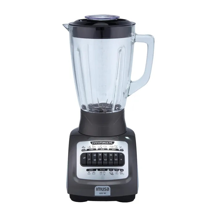 Licuadora IMUSA Infiny Force XL 12 Velocidades Vaso de Vidrio Gris