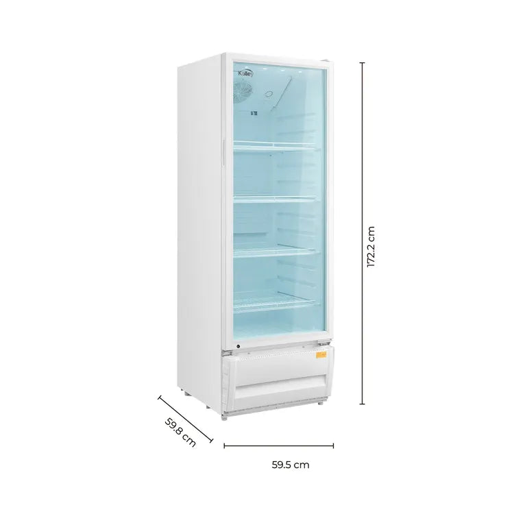 Nevera Vitrina KALLEY Frost Una puerta 309 Litros K-SC309L2 Blanco
