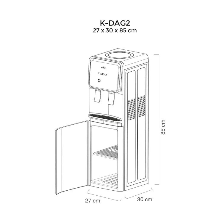 Dispensador de agua KALLEY de piso para botellón K-DAG2 Blanco
