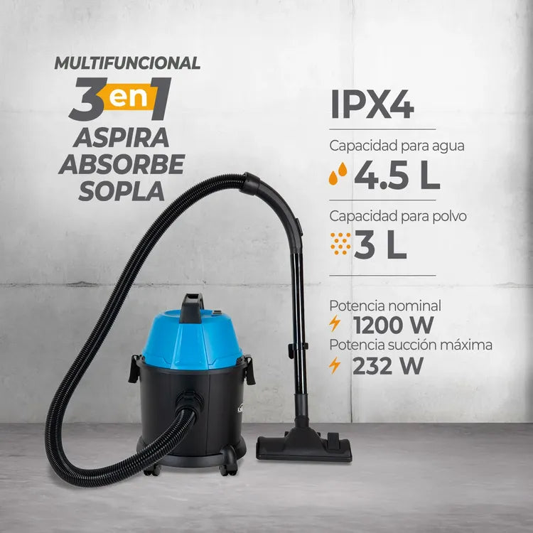 Aspiradora KALLEY 3 en 1 K-AWD Negro
