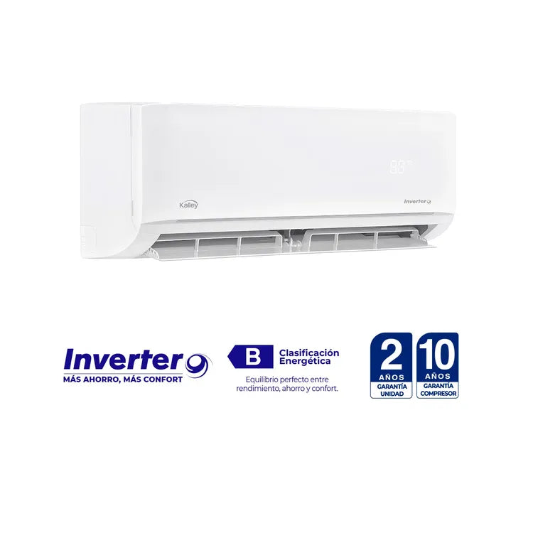 Aire acondicionado KALLEY 12.000BTU Tipo Split Inverter 220V K-A12B Blanco