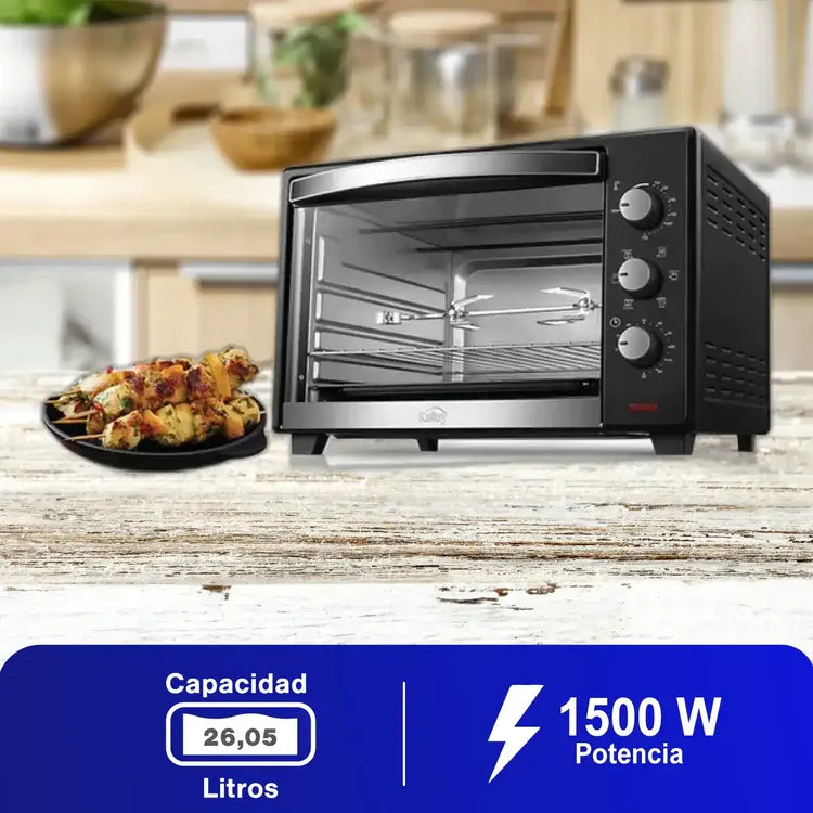 Horno Tostador KALLEY K-HE26L2 26 Litros Negro