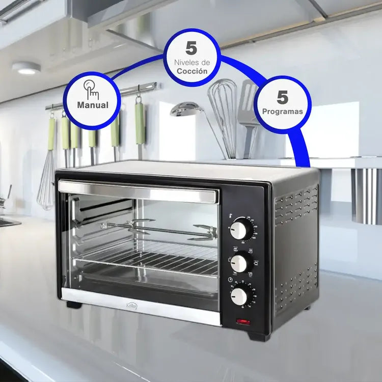 Horno Tostador 46L KALLEY K-HE46L Negro