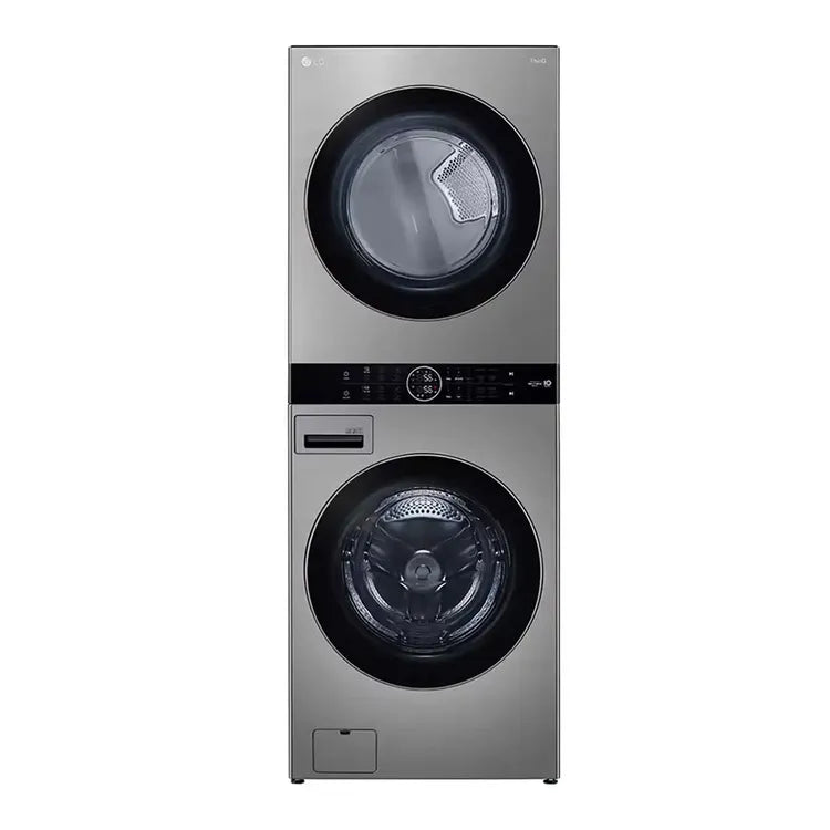 Torre de Lavado y Secado LG Wash Tower en un solo cuerpo Lavadora 25 Kilos/Secadora 22 Kilos WK25VS6 Gris con Inteligencia Artificial