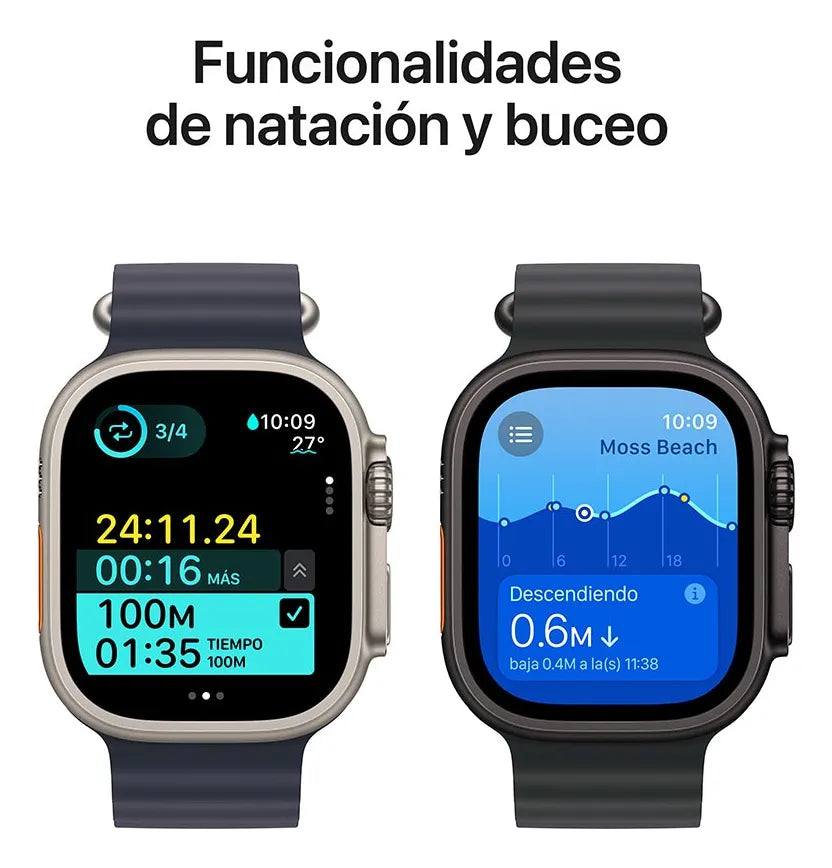 Apple Watch Ultra 2 GPS – Correa Ocean Negra (Réplica Premium)