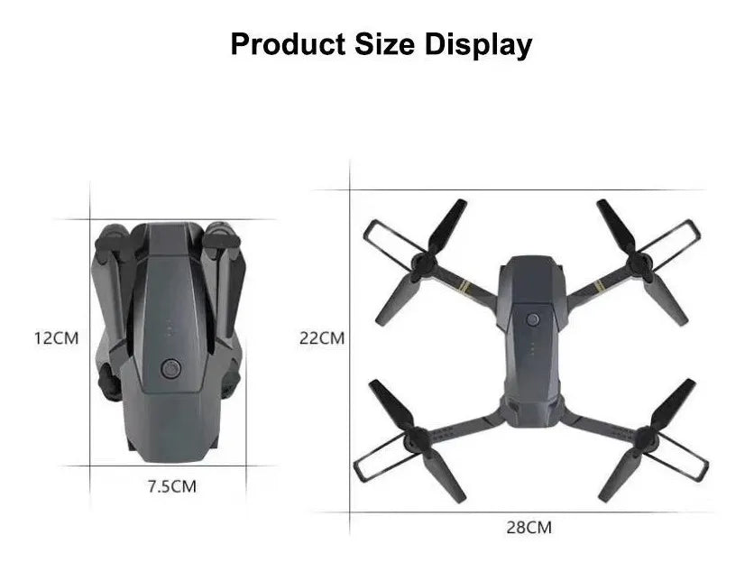 Drone 998 Plegable – Cámara HD,