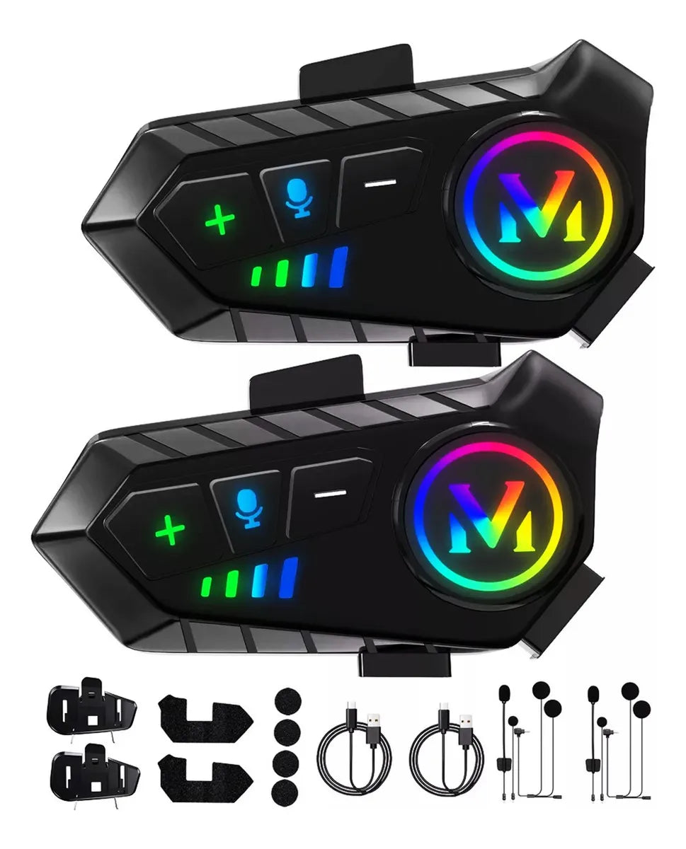 Audífono Intercomunicador Y10-2X – Intercomunicador para casco (2 unidades)