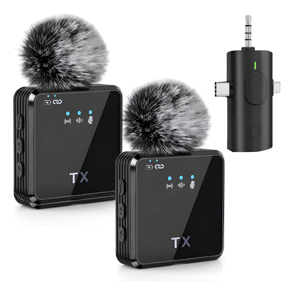 Micrófono Inalámbrico Solapa 3 En 1 Profesional F11-2 X2 – Negro