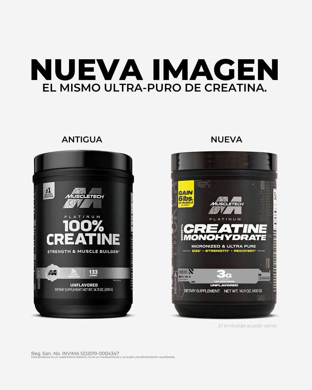 PLATINUM 100% CREATINE MONOHYDRATE – MuscleTech (400 g)