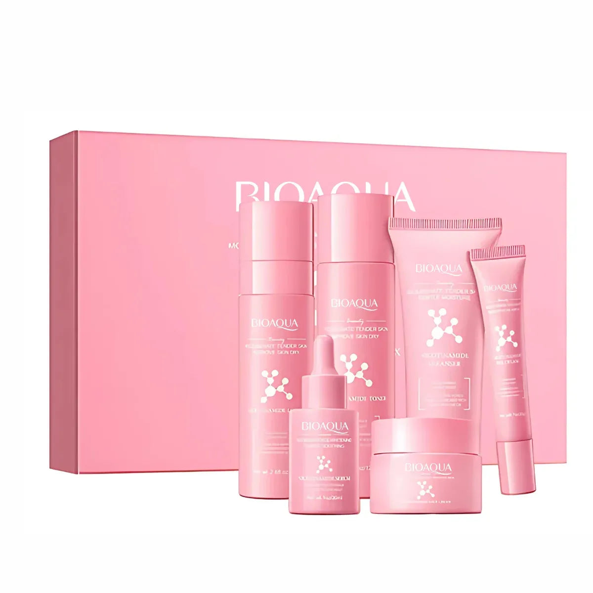 Kit Nicotinamida Bioaqua – Caja de Lujo | Hidratación, Reparación e Iluminación Total