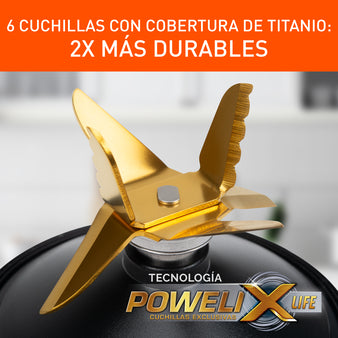 Licuadora Profesional IMUSA Ultraforce 2X con Picatodo + Molino Vaso de Vidrio 1100W Plateada