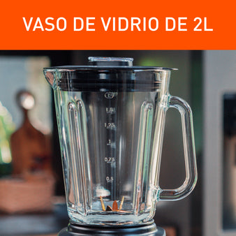 Licuadora Profesional IMUSA Ultraforce 2X con Picatodo + Molino Vaso de Vidrio 1100W Plateada