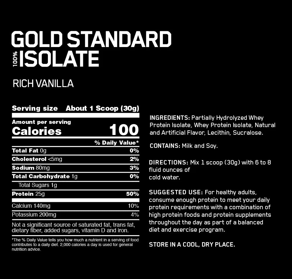 GOLD STANDARD 100% ISOLATE – Optimum Nutrition (3 lb)
