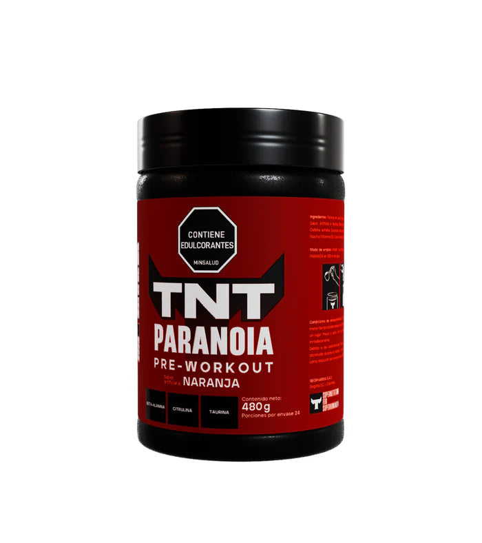 PARANOIA Pre-Workout (Pre Entreno) 480g | Sabor Naranja