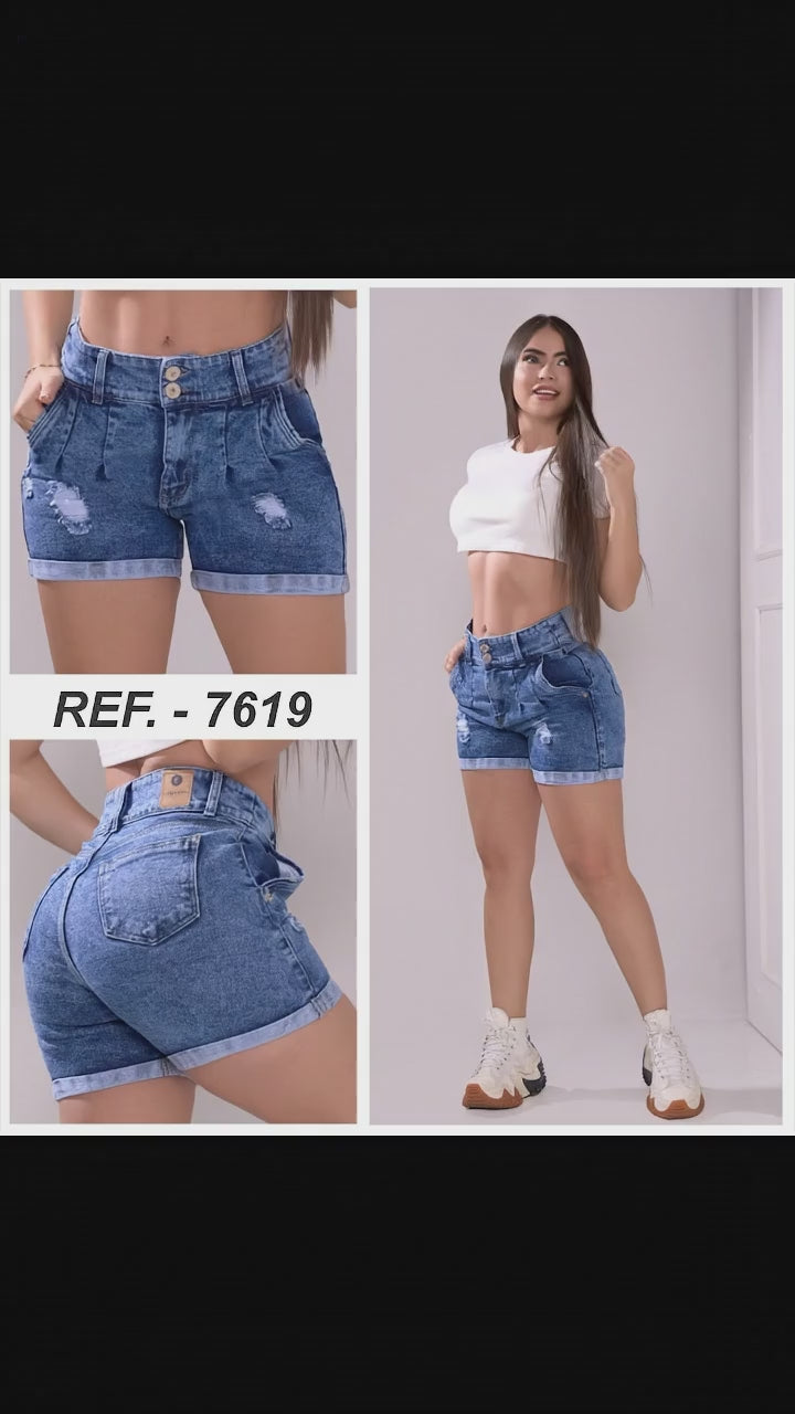 Short Pinzas en Jeans – Tiro Alto