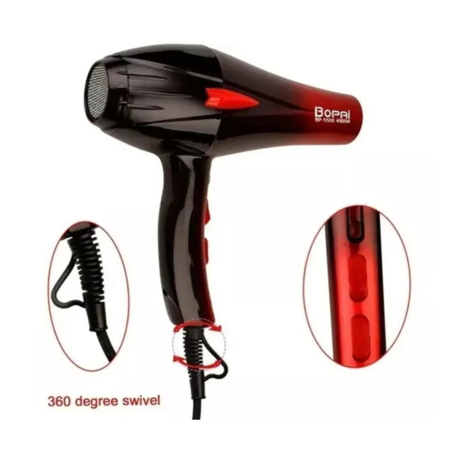 Secador de Cabello Profesional Bopai BP-5500 | 4000W